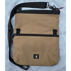 Kangol Crossbody Bag Khaki Messenger Travel Compact Adjustable School Light